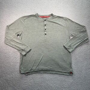 Men's Long Sleeve Henley Shirt - Gray